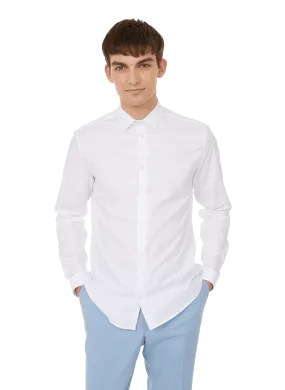 AU PRINTEMPS PARIS  Chemise en coton - Blanc