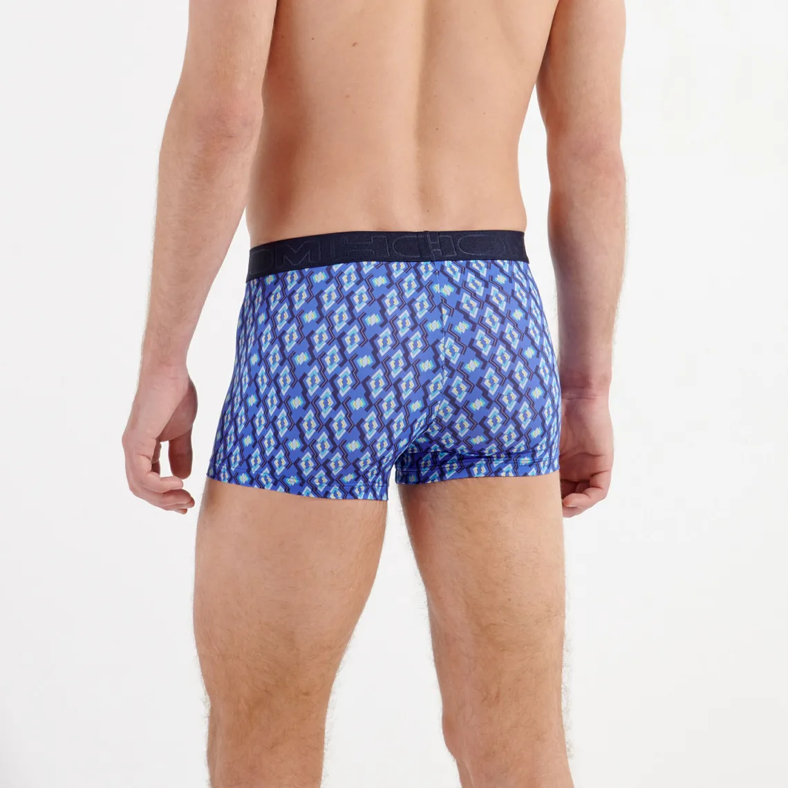 BOXER HO1 AVEC OUVERTURE BLEU EN MICROFIBRE – SKYLAR Hom - Boxer & Shorty Homme sur MenCorner
