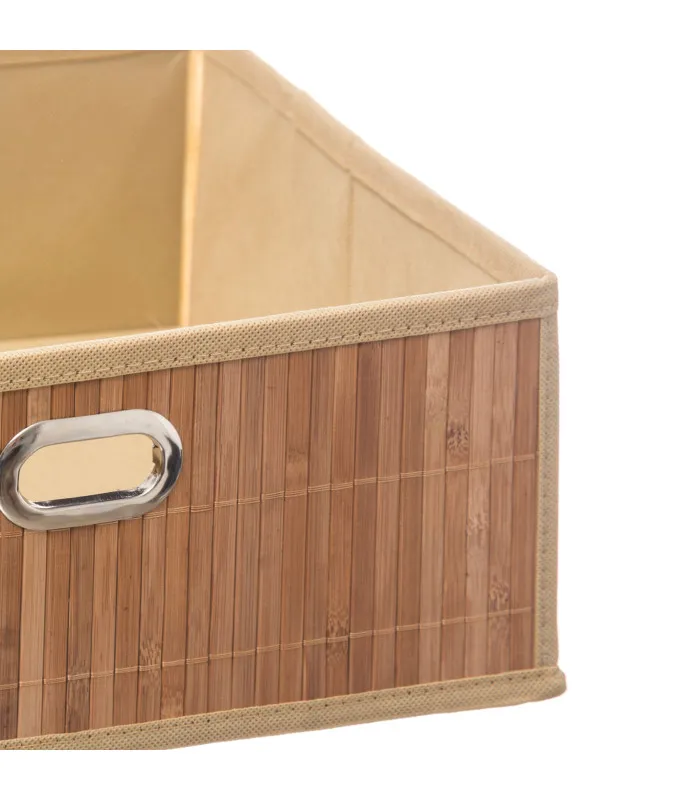 Boîte de rangement bambou - 31x31x15cm