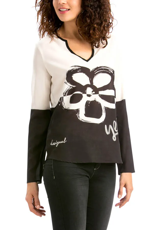 Chemise Desigual 57C22D0 noir et blanche