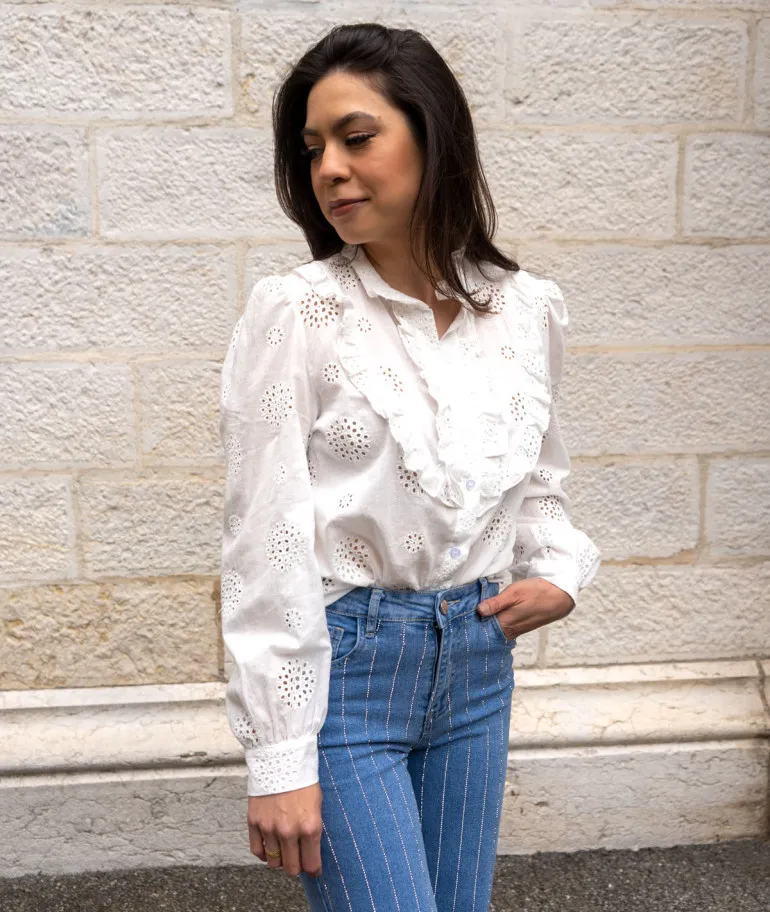 Chemise en broderie anglaise Iseline