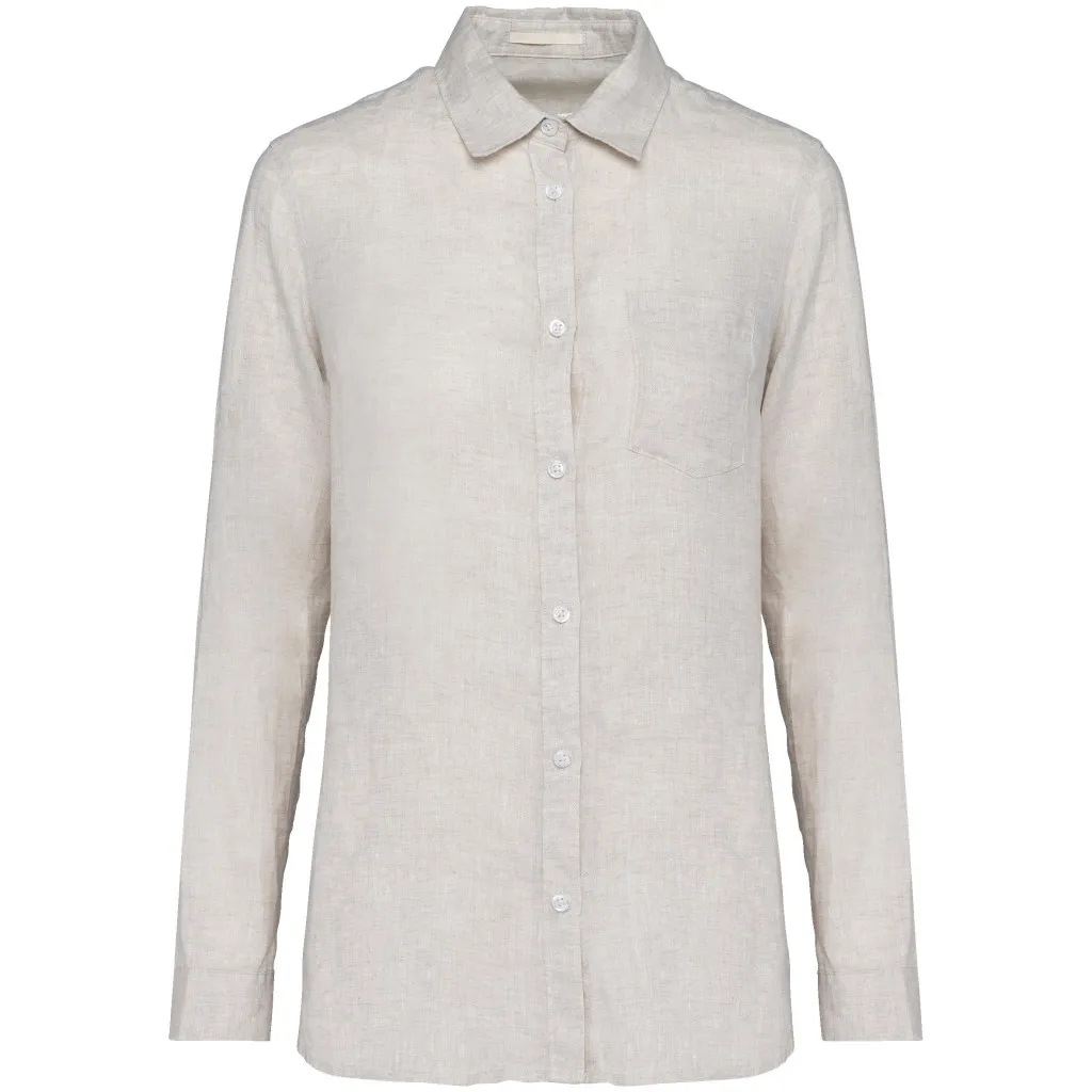 Chemise en lin manches longues femme