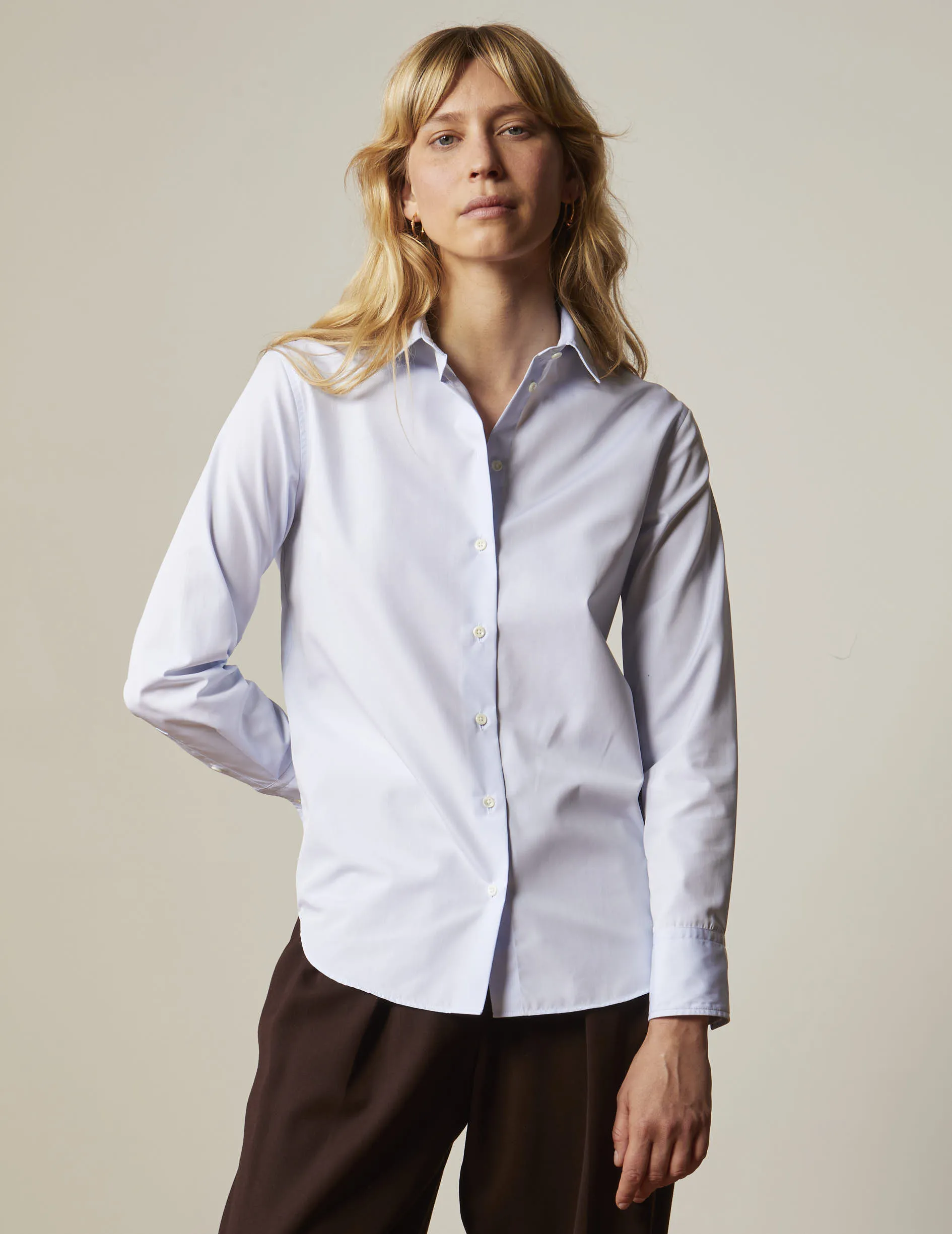 Chemise marion infroissable bleue