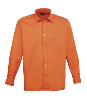 Chemise à manches longues homme orange Premier