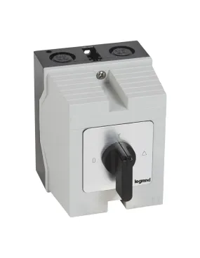 Commutateur à cames de moteur triphasé démarreur 1 sens de marche 1 vitesse PR12 8 contacts boîtier 96x120mm LEGRAND 027771