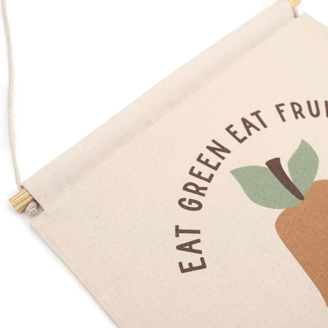 Déco murale EAT GREEN en coton | 3 Suisses