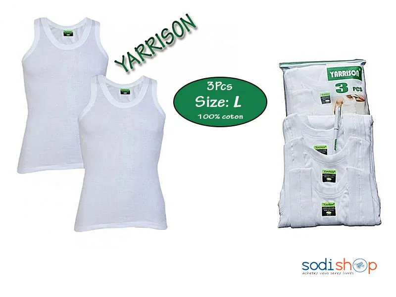 Débardeur en coton 3 pièces YARRISON Homme 