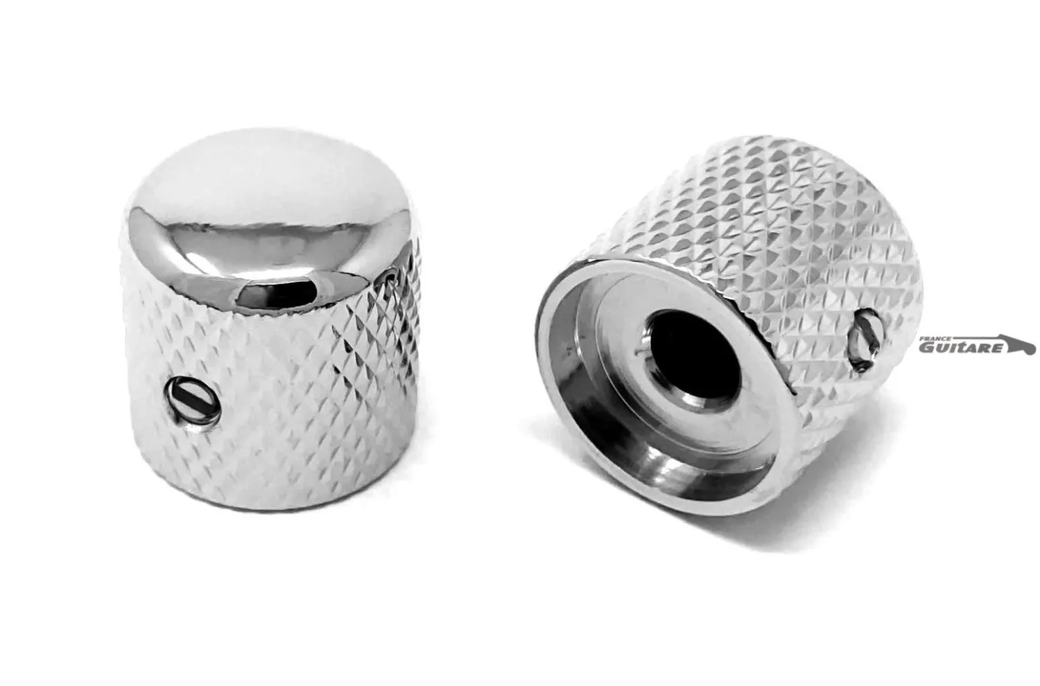Pair of Telecaster Chrome Dome Knobs for Tone Volume Control