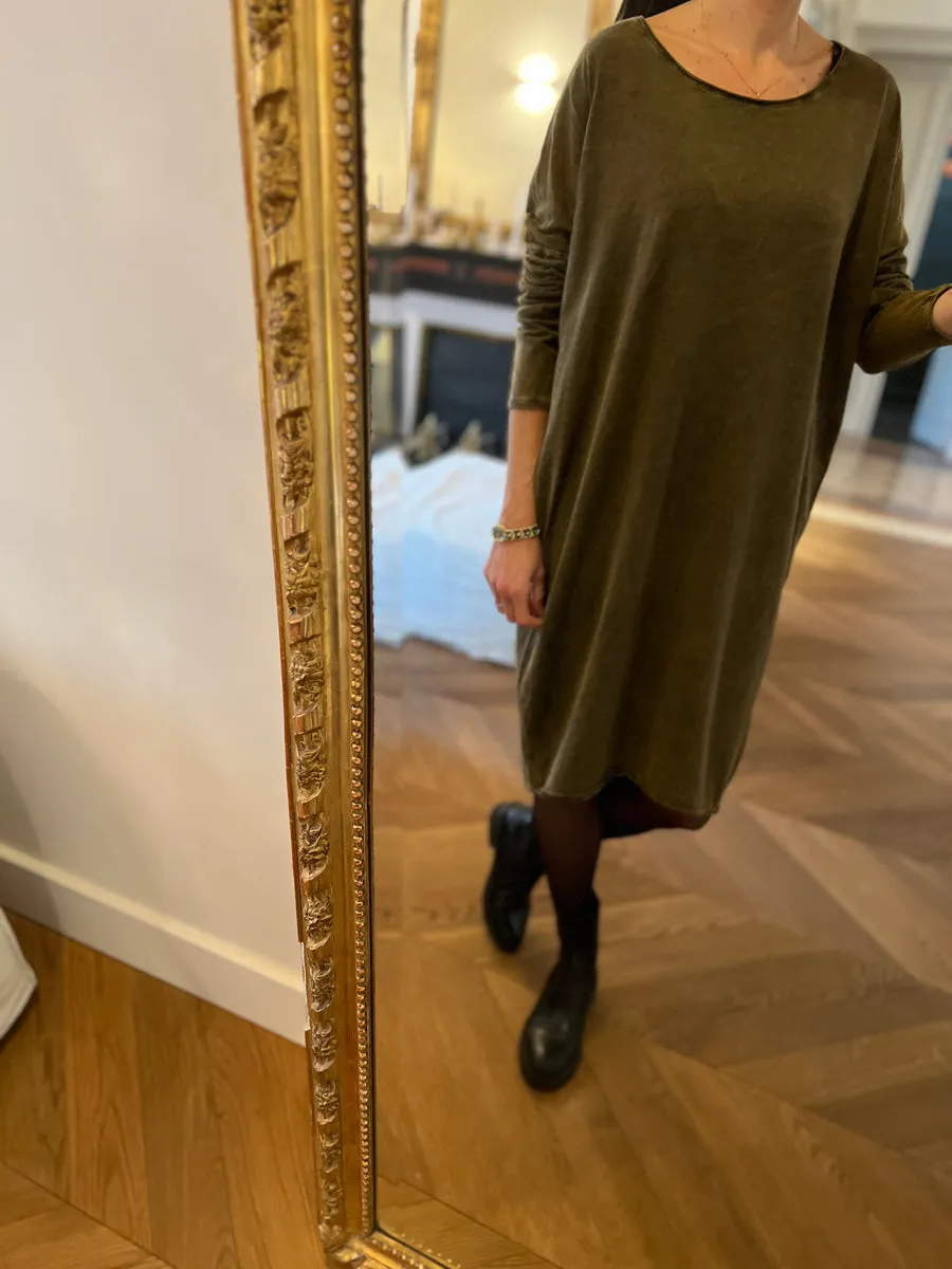 Robe American Vintage Kaki en coton