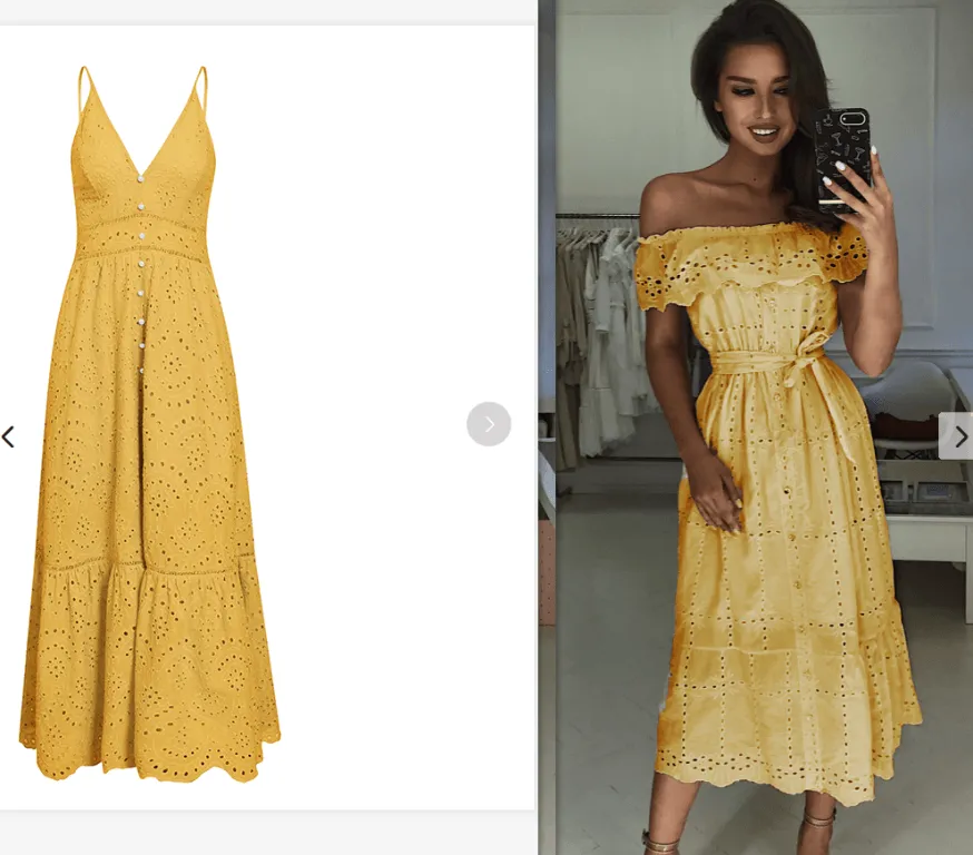 Robe En Coton À Volants Sur L'Épaule