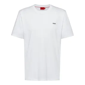 T-shirt Hugo Dero212 Blanc uni en coton
