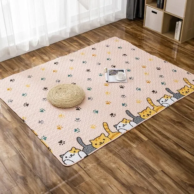 Tapis de jeu bébé en coton doux 