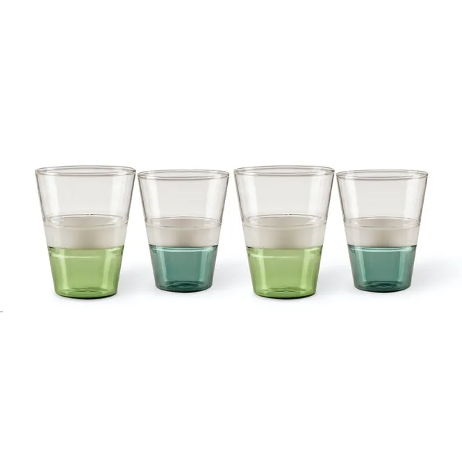 Verres Tumbler POLSPOTTEN Collier Greenish (Lot de 4)